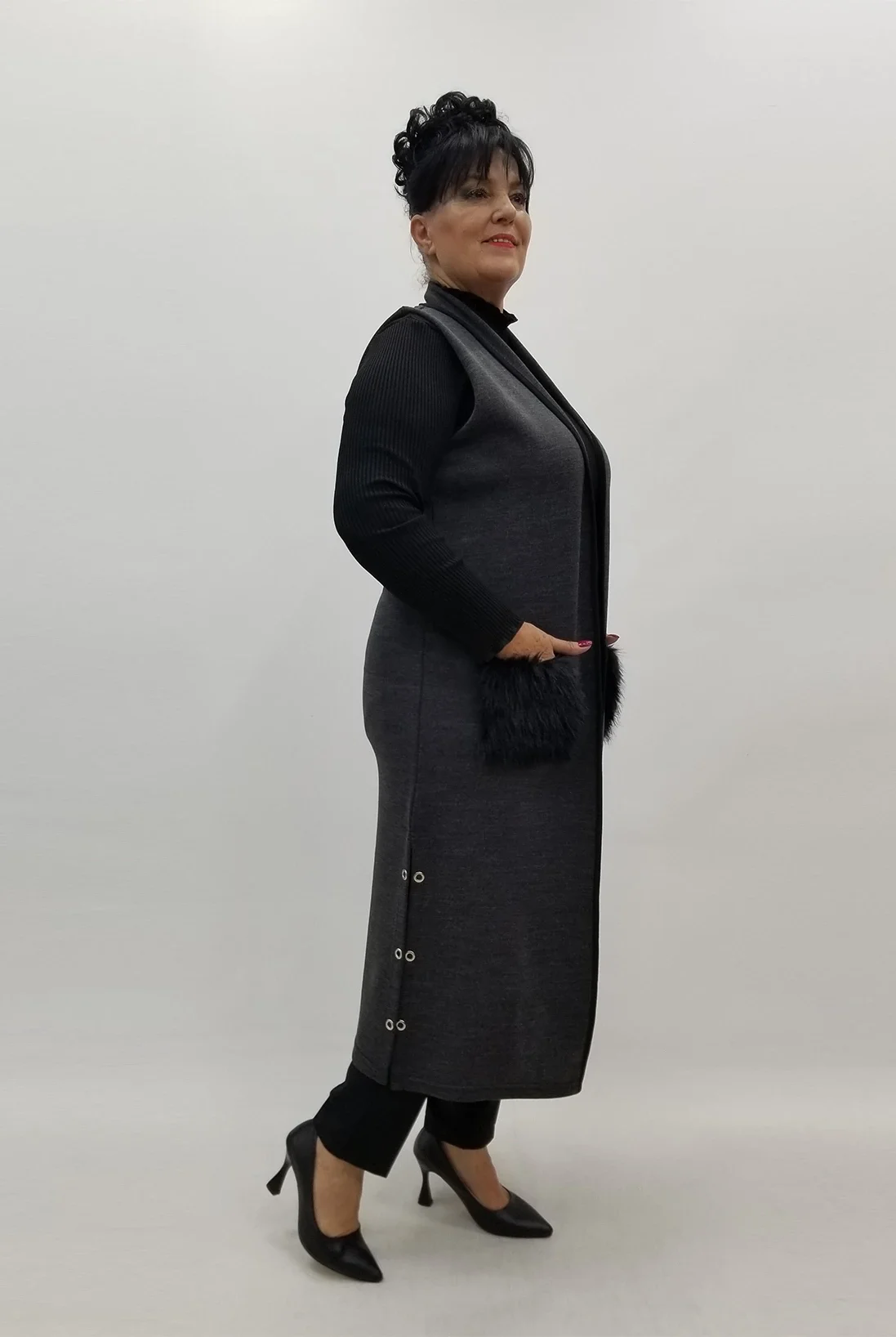 Miraggio Büyük Beden Triko 4052 FÜME