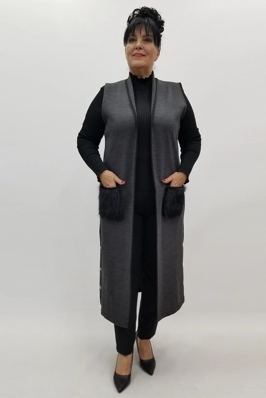 Miraggio Büyük Beden Triko 4052 FÜME