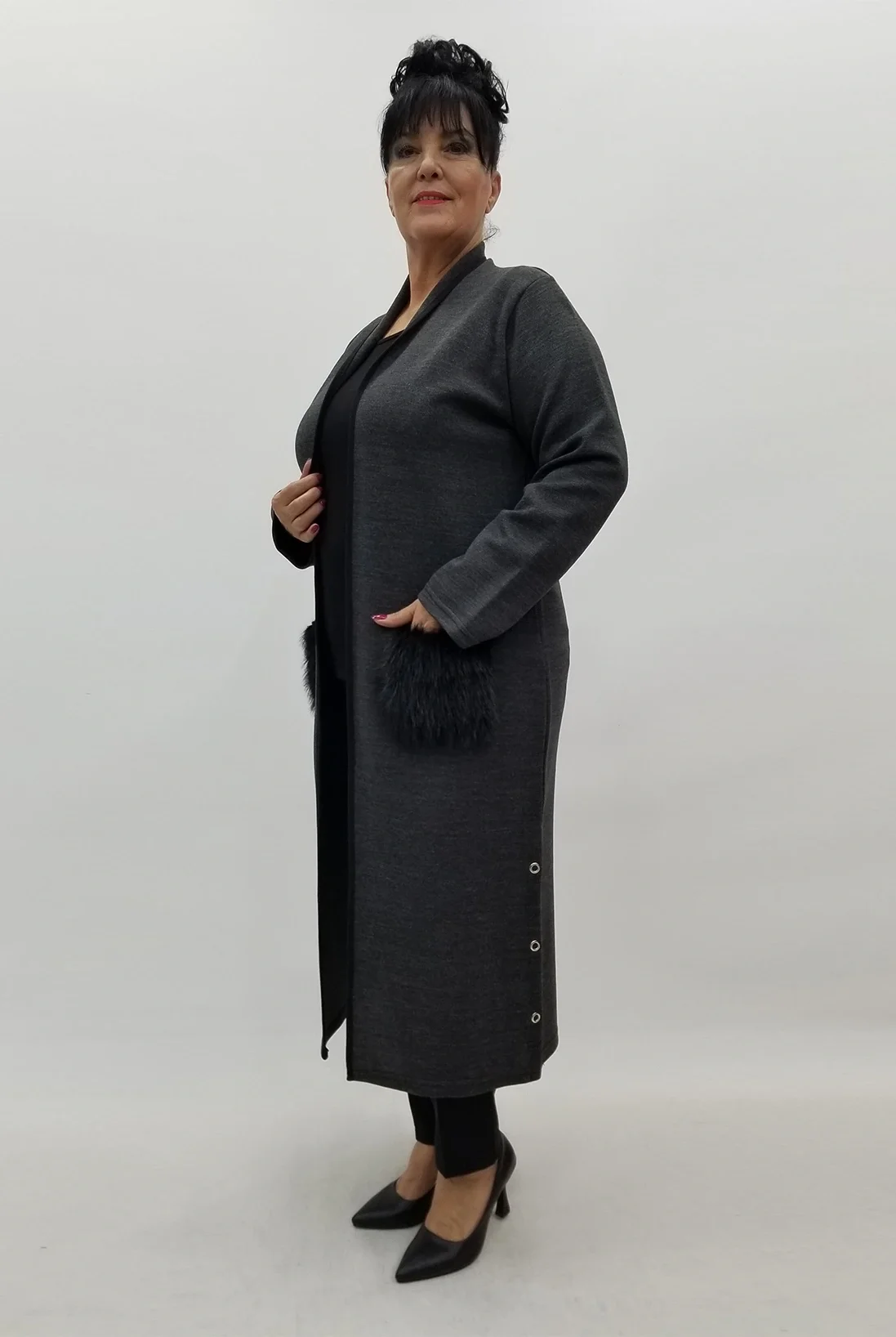 Miraggio Büyük Beden Triko 4053 FÜME