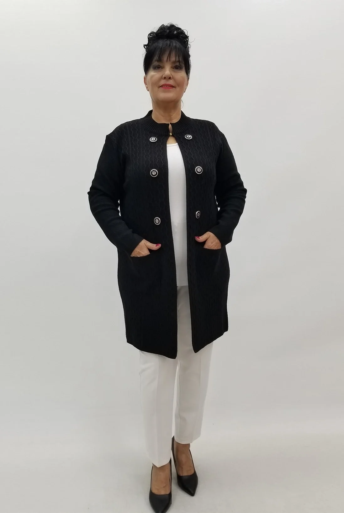 Miraggio Büyük Beden Triko 4055 SİYAH