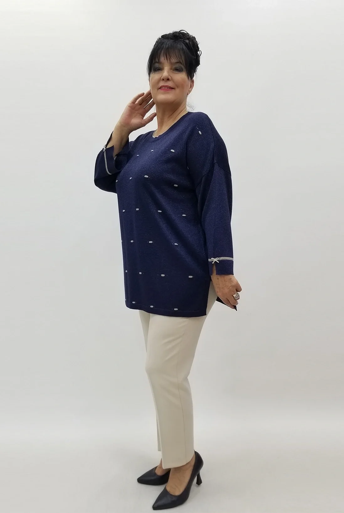 Miraggio Büyük Beden Triko 4107 LACİVERT