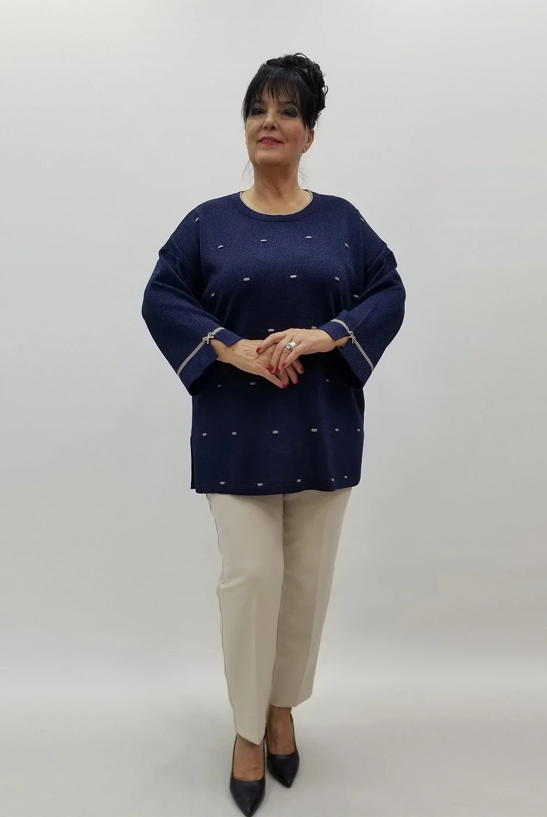 Miraggio Büyük Beden Triko 4107 LACİVERT