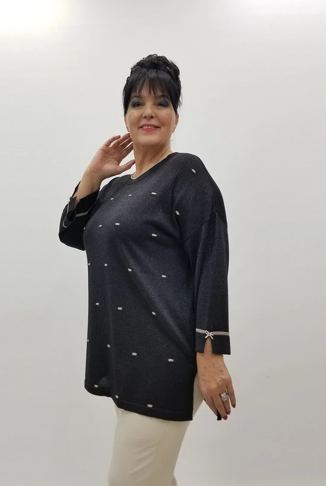 Miraggio Büyük Beden Triko 4107 SİYAH