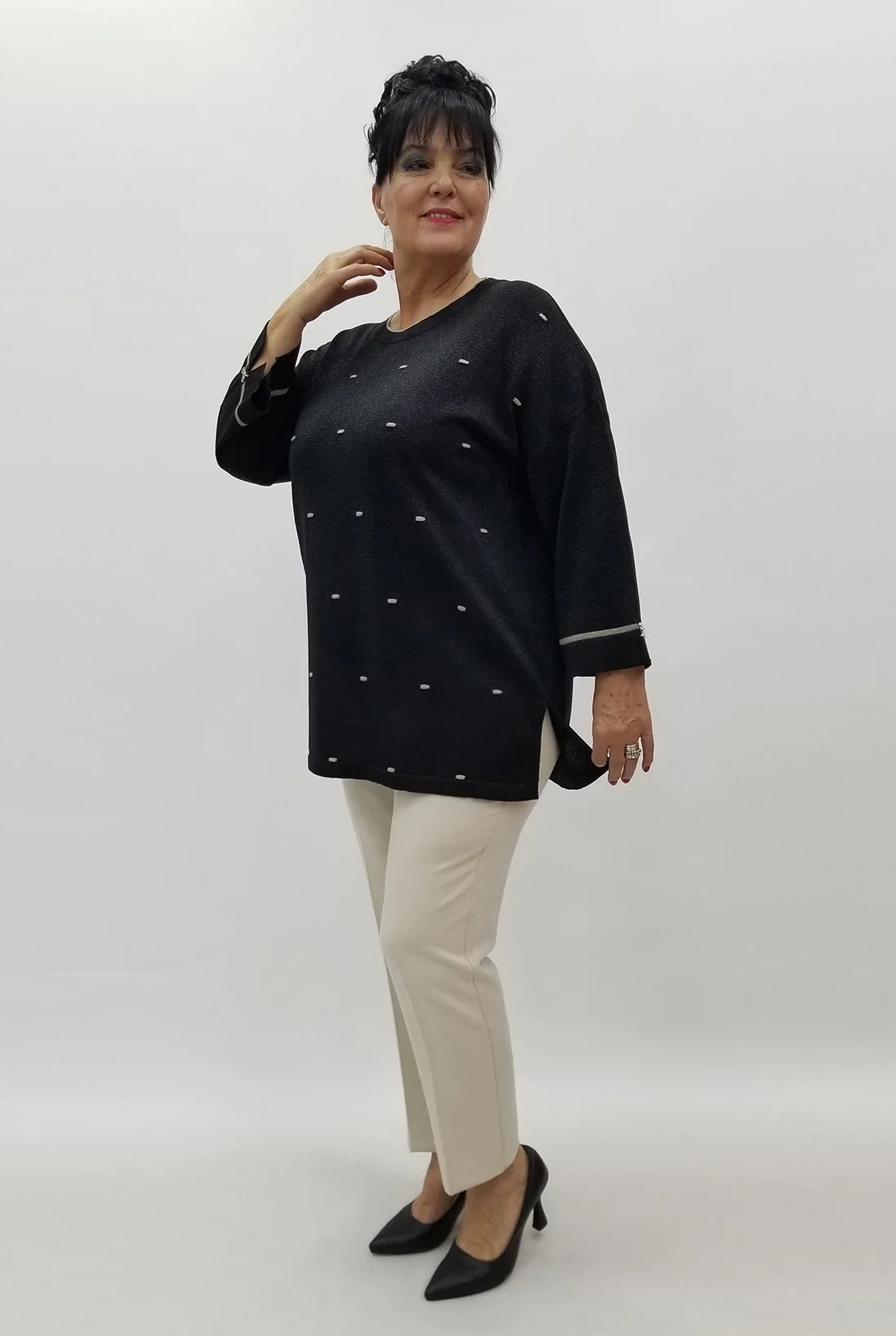 Miraggio Büyük Beden Triko 4107 SİYAH