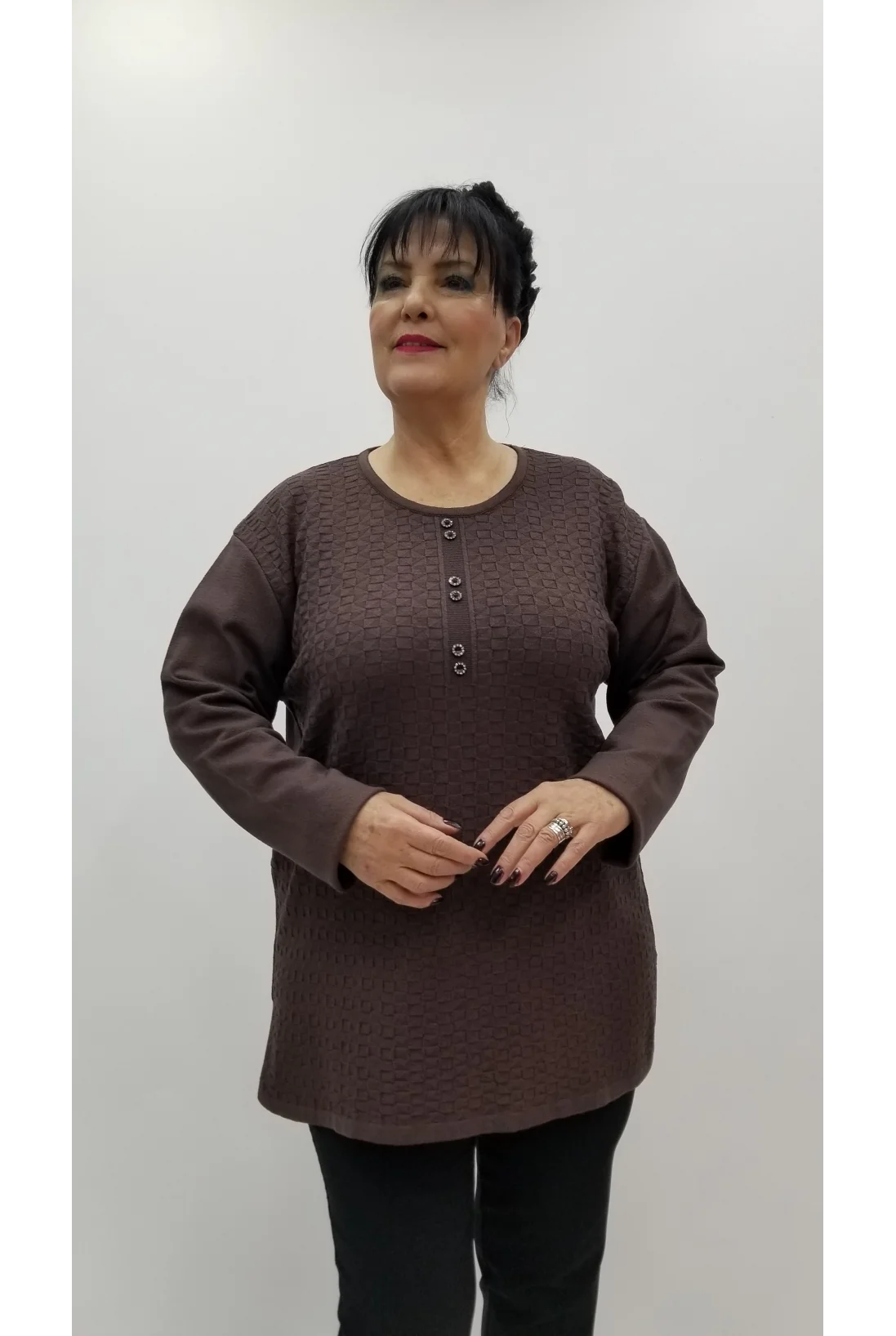 Miraggio Büyük Beden Triko 4298 KAHVE