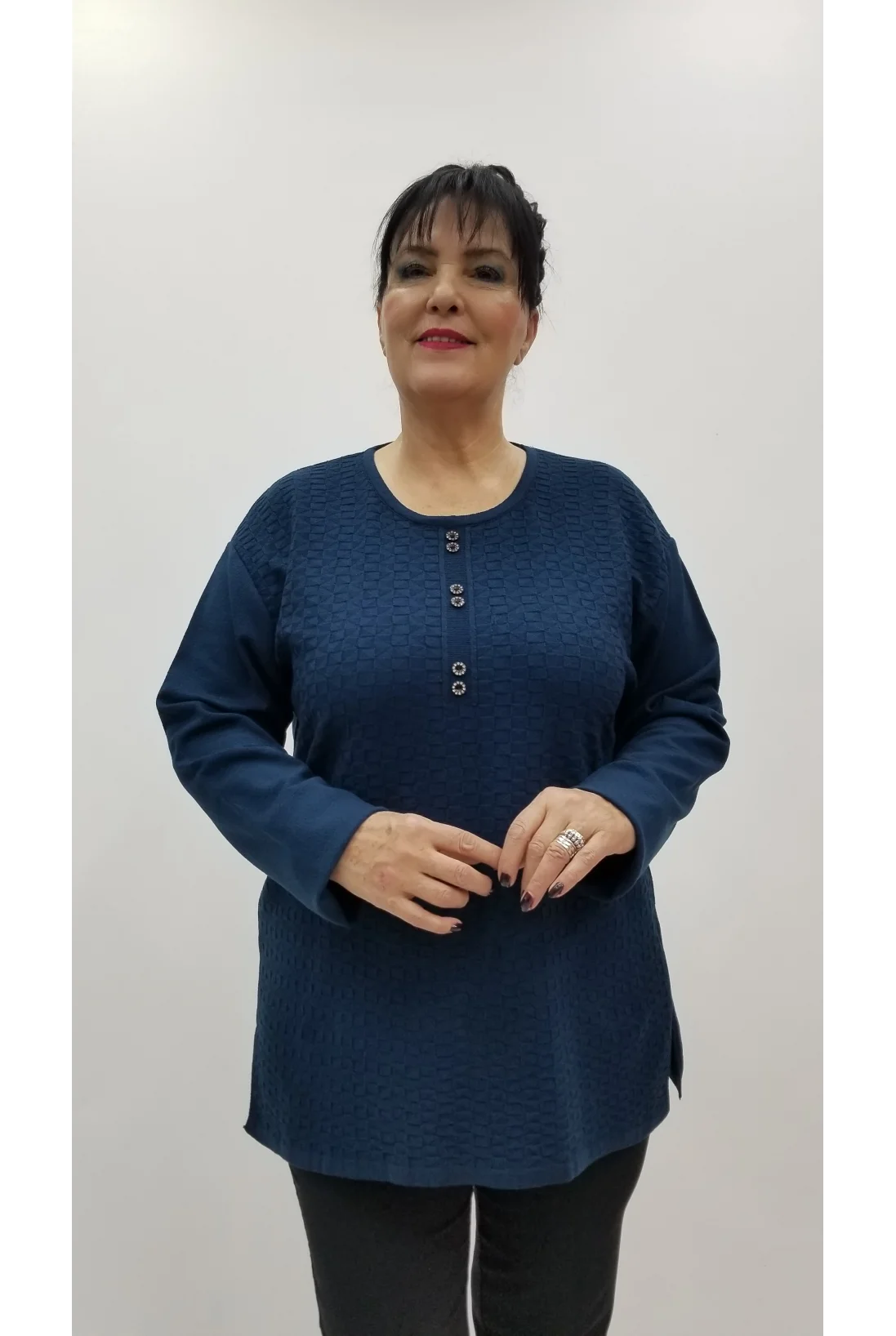 Miraggio Büyük Beden Triko 4298 PETROL