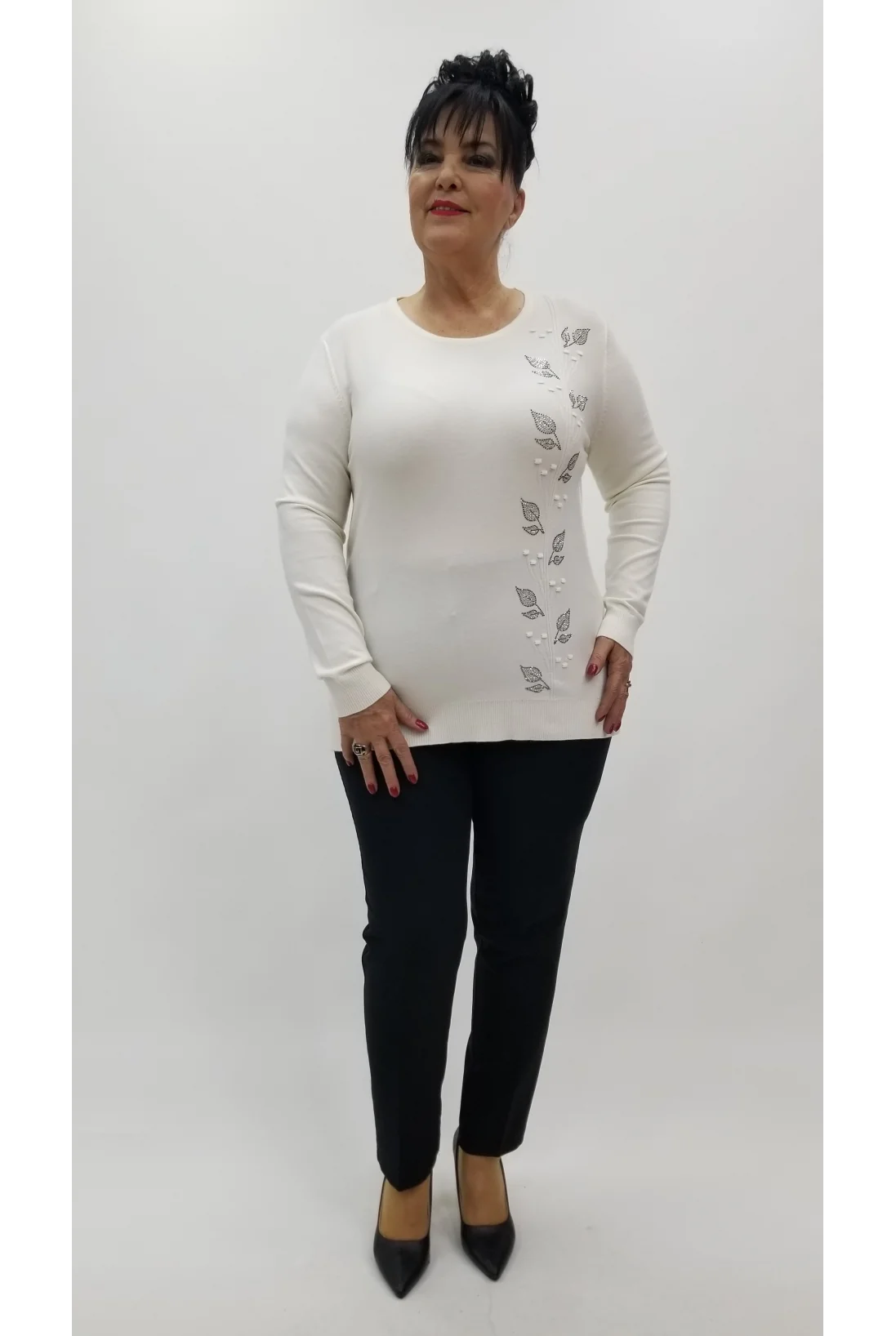 Miraggio Büyük Beden Triko 4322 KREM