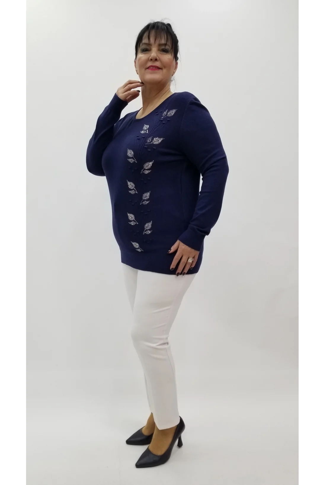 Miraggio Büyük Beden Triko 4322 LACİVERT