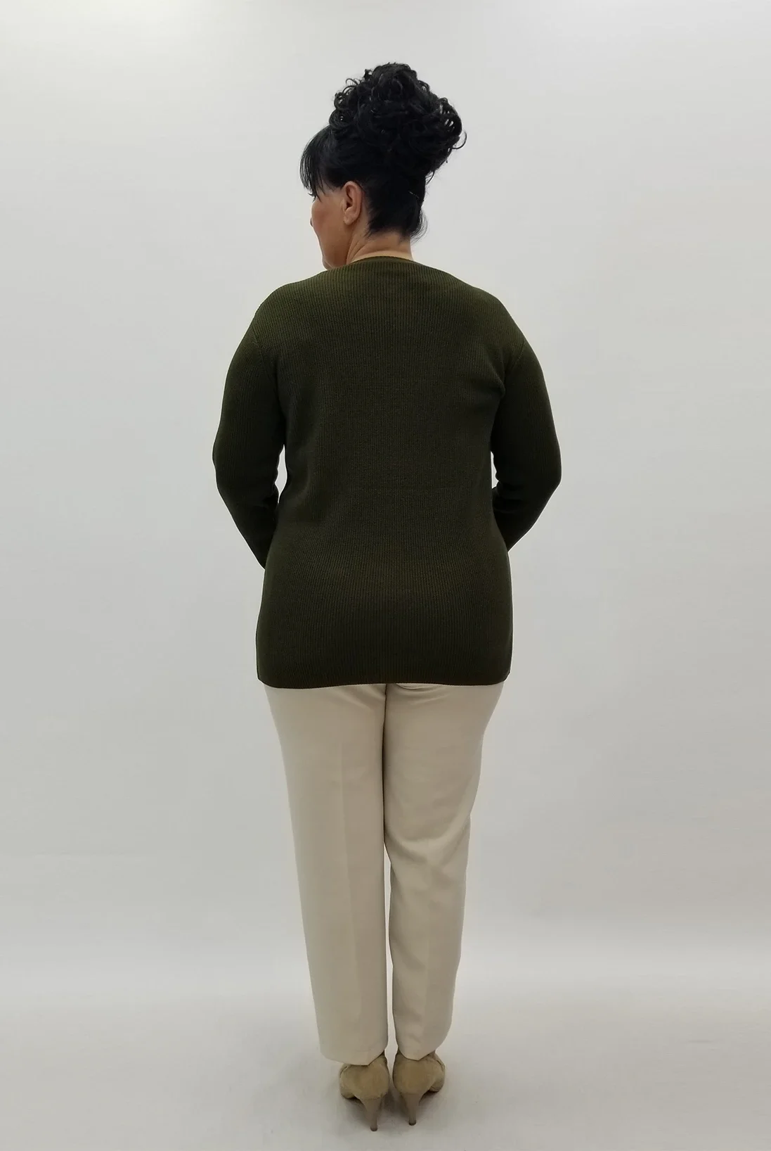 Miraggio Büyük Beden Triko 95914 HAKİ