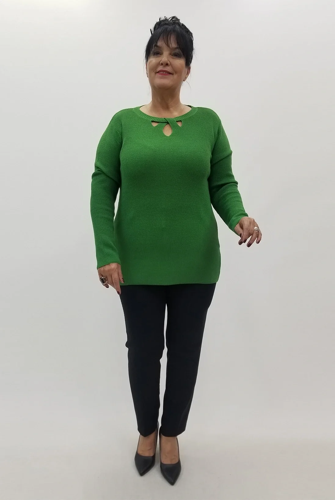 Miraggio Büyük Beden Triko 95914 YEŞİL