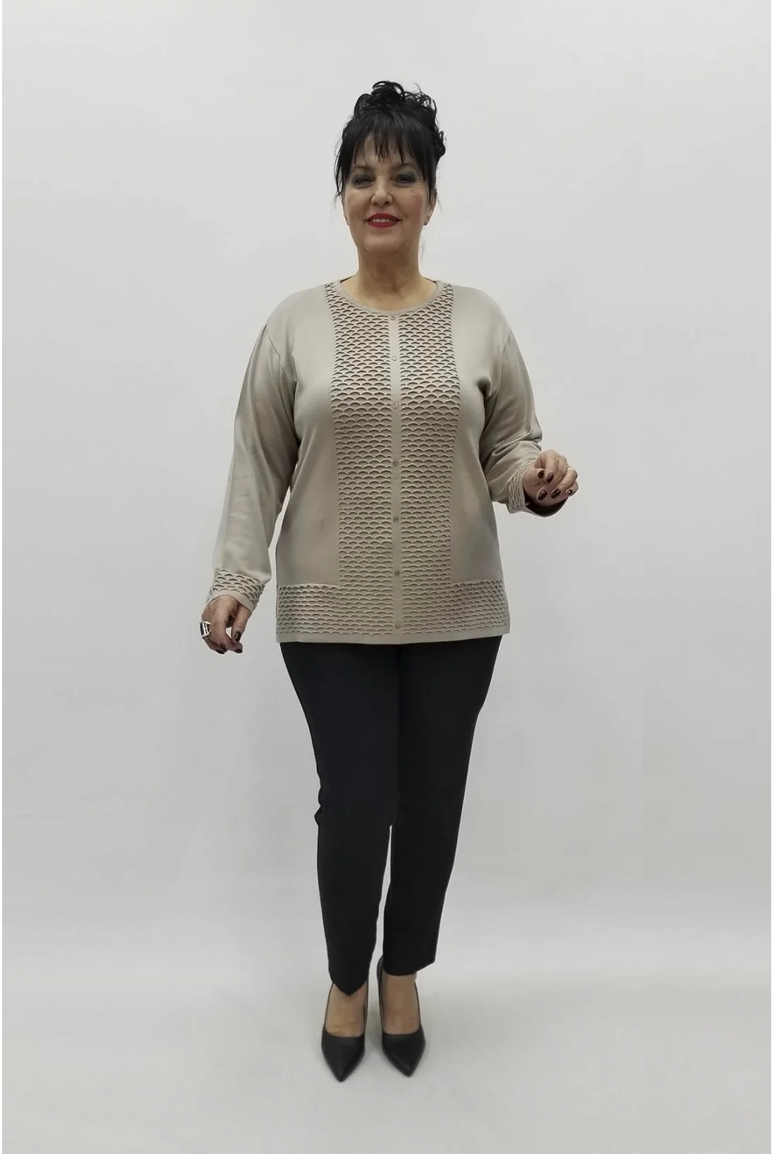 Miraggio Büyük Beden Triko 98199 BEJ