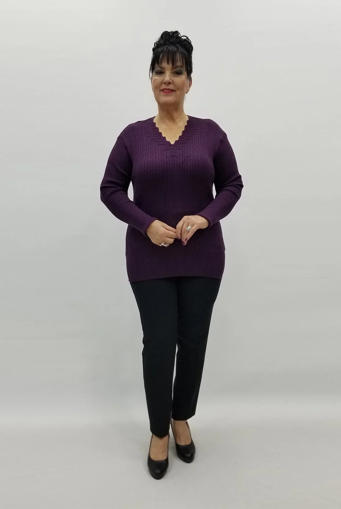 Miraggio Büyük Beden Triko 98326 MÜRDÜM