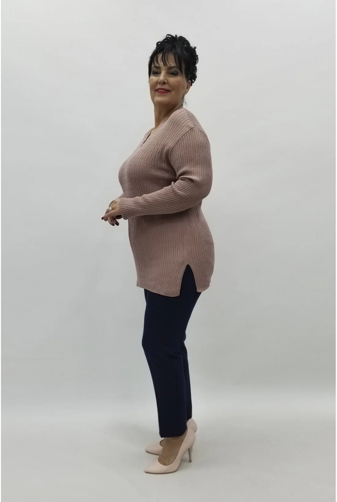 Miraggio Büyük Beden Triko 98326 PUDRA