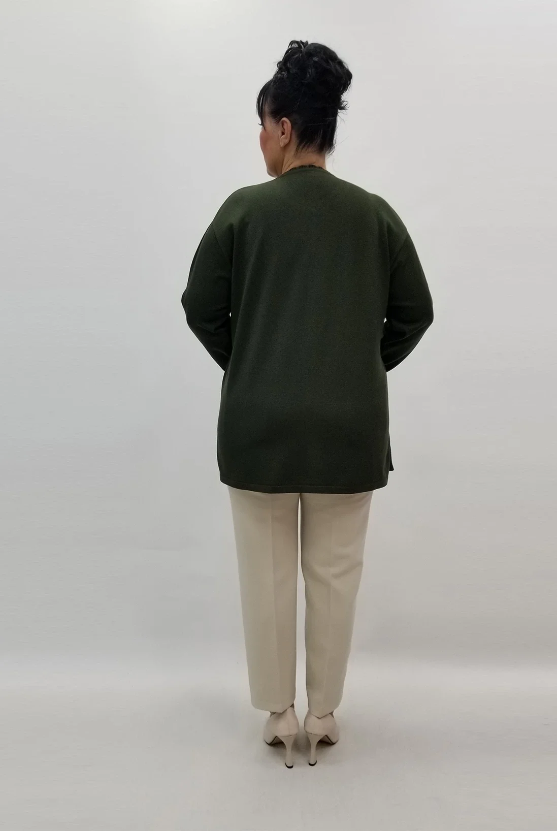 Miraggio Büyük Beden Triko 99327 HAKİ