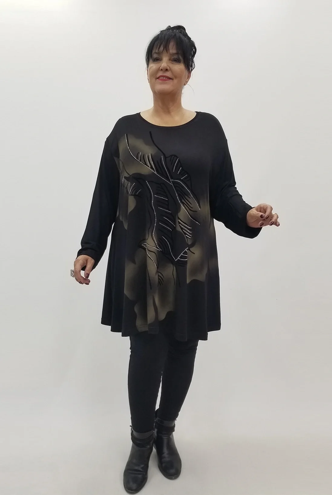 Miraggio Büyük Beden Tunik 4113 SİYAH