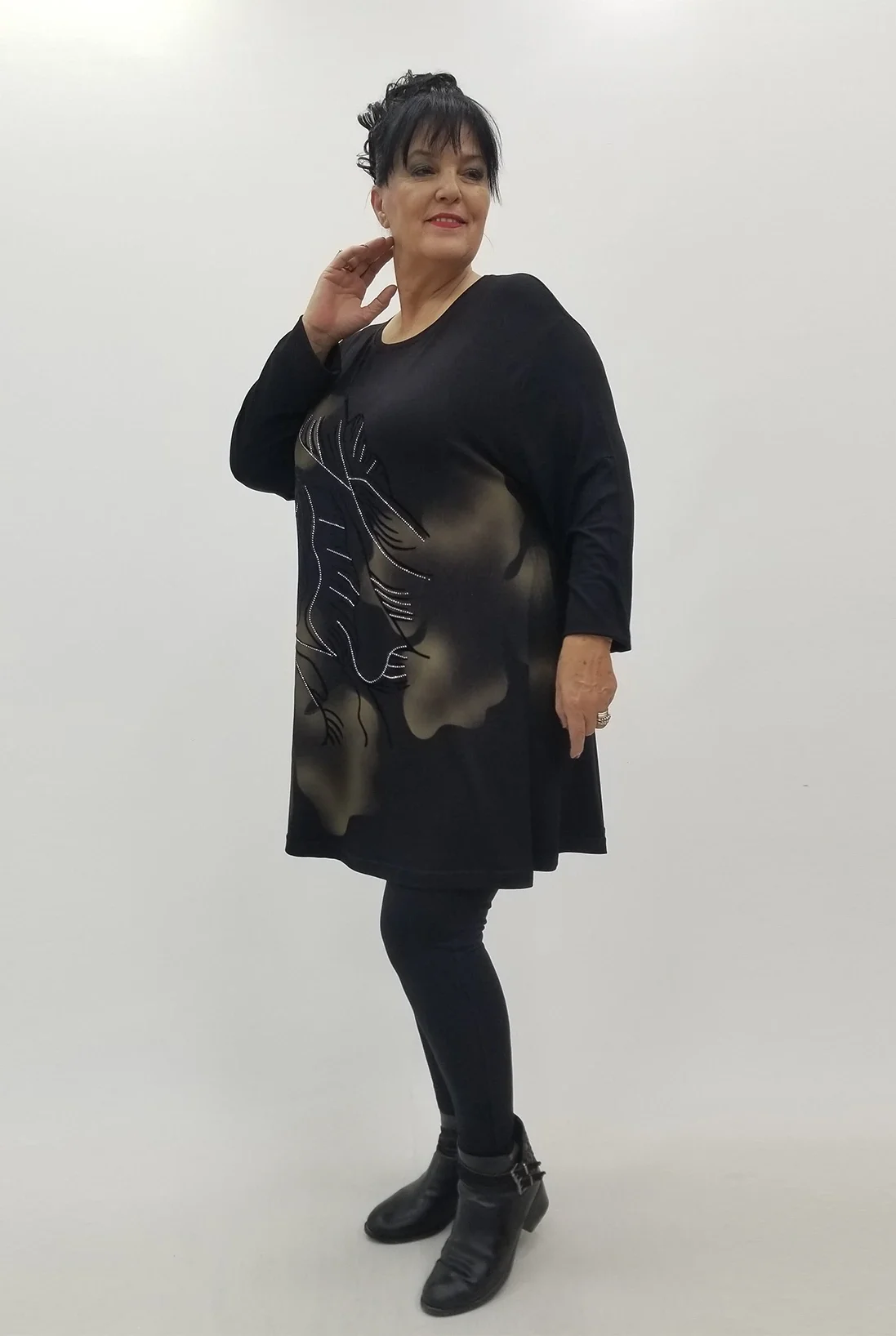 Miraggio Büyük Beden Tunik 4113 SİYAH