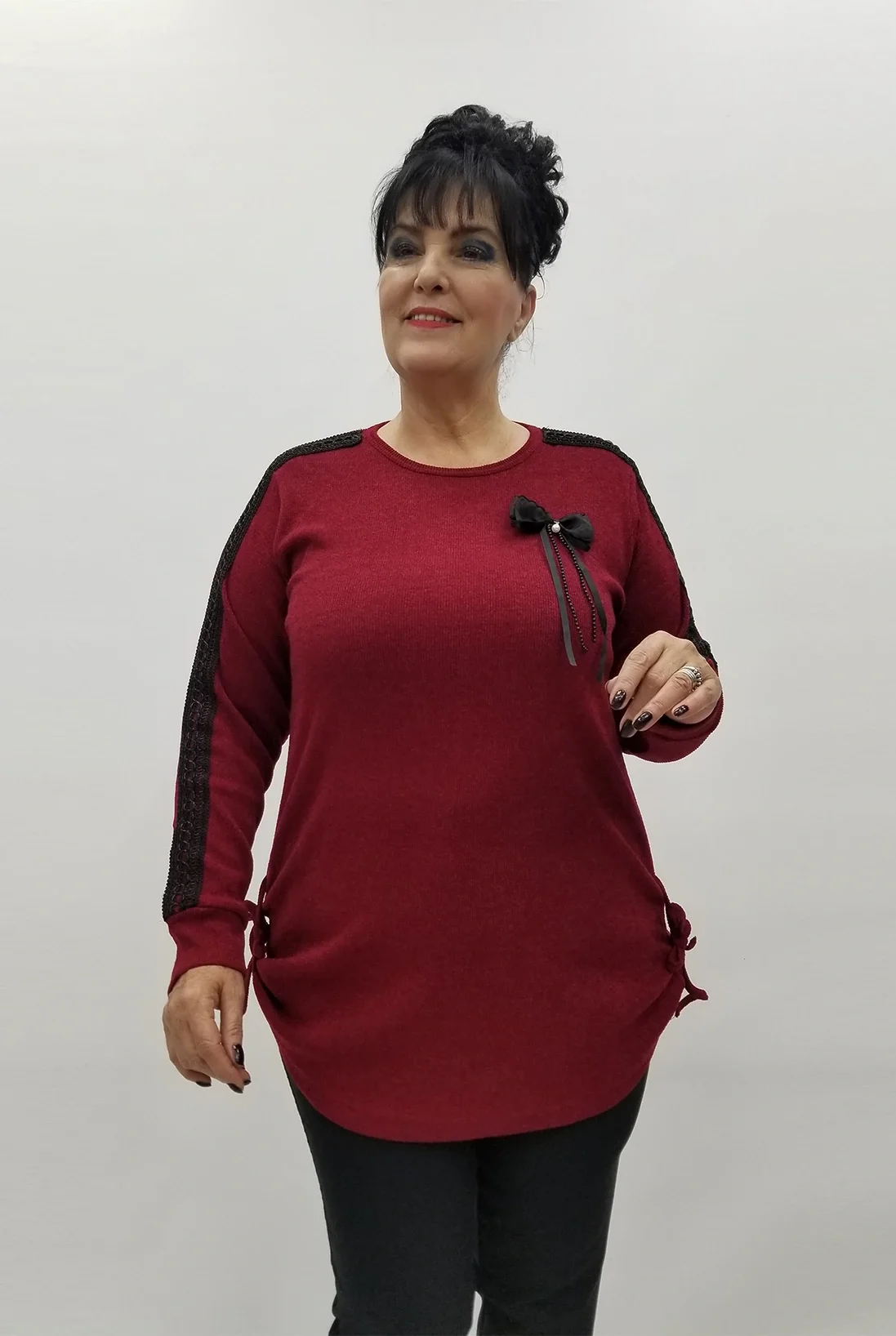 Miraggio Büyük Beden Tunik 4189 BORDO