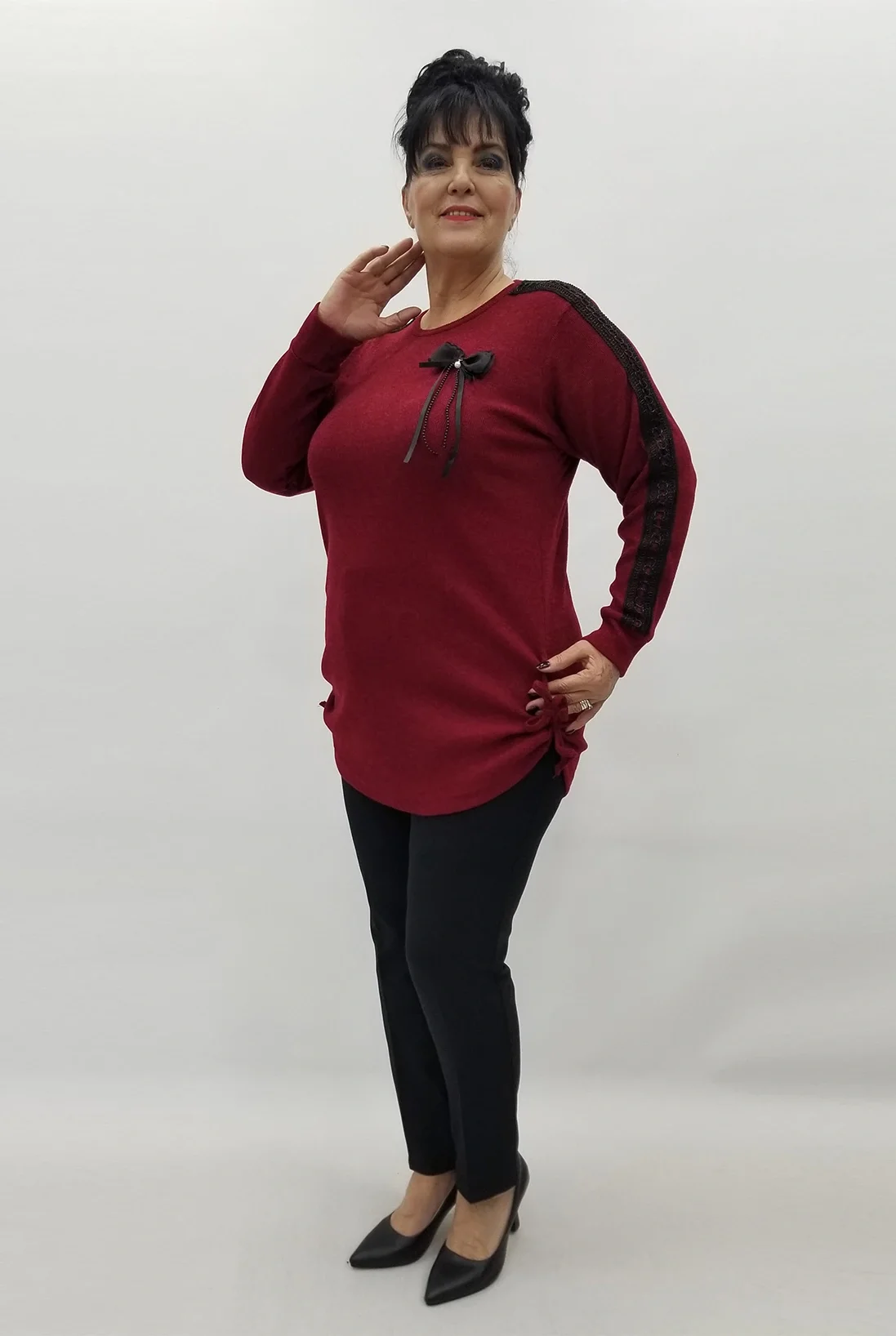 Miraggio Büyük Beden Tunik 4189 BORDO