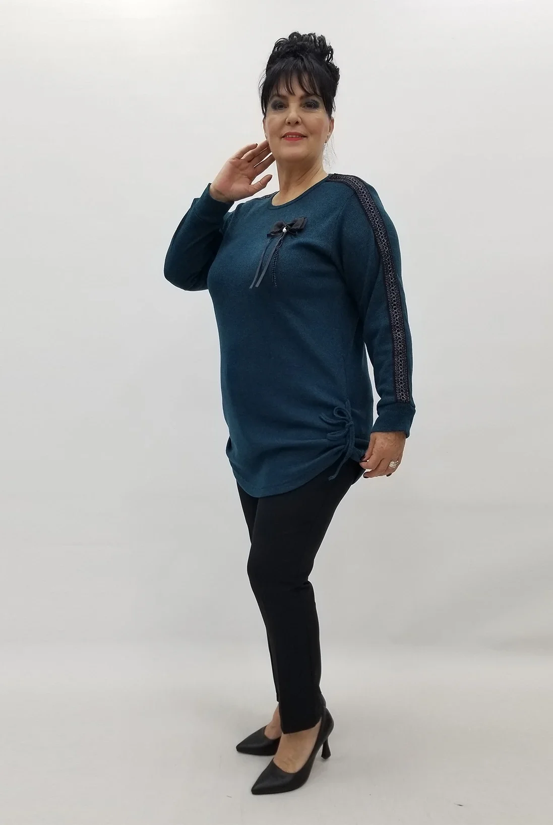 Miraggio Büyük Beden Tunik 4189 PETROL