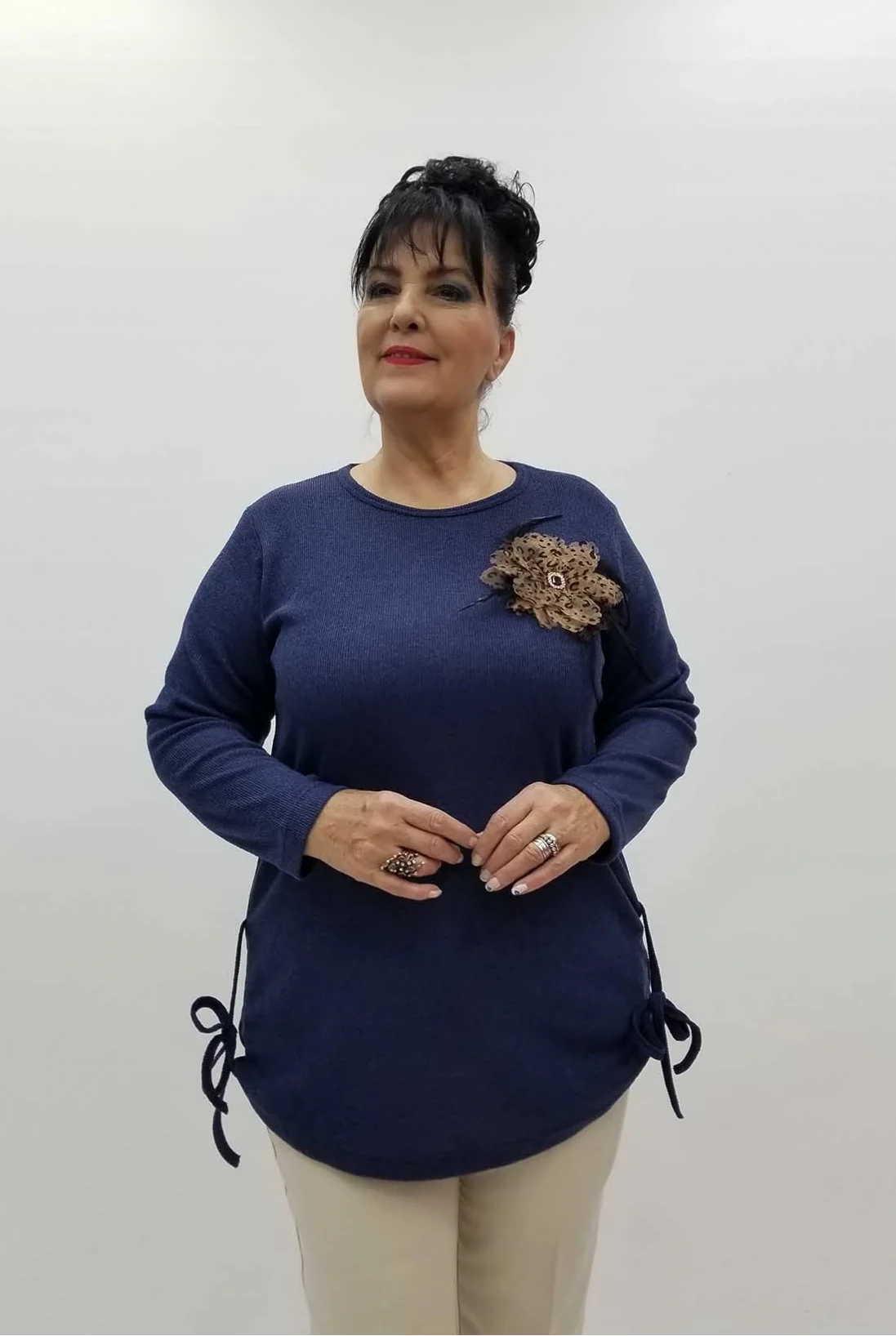 Miraggio Büyük Beden Tunik 4231 İNDİGO