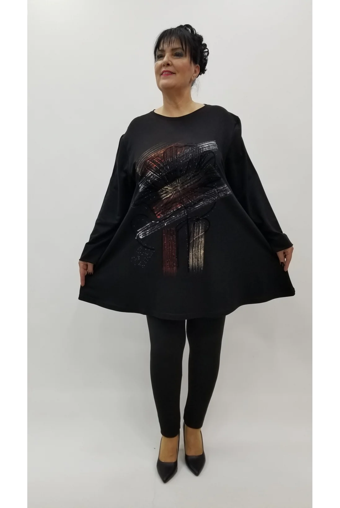Miraggio Büyük Beden Tunik 4329 SİYAH