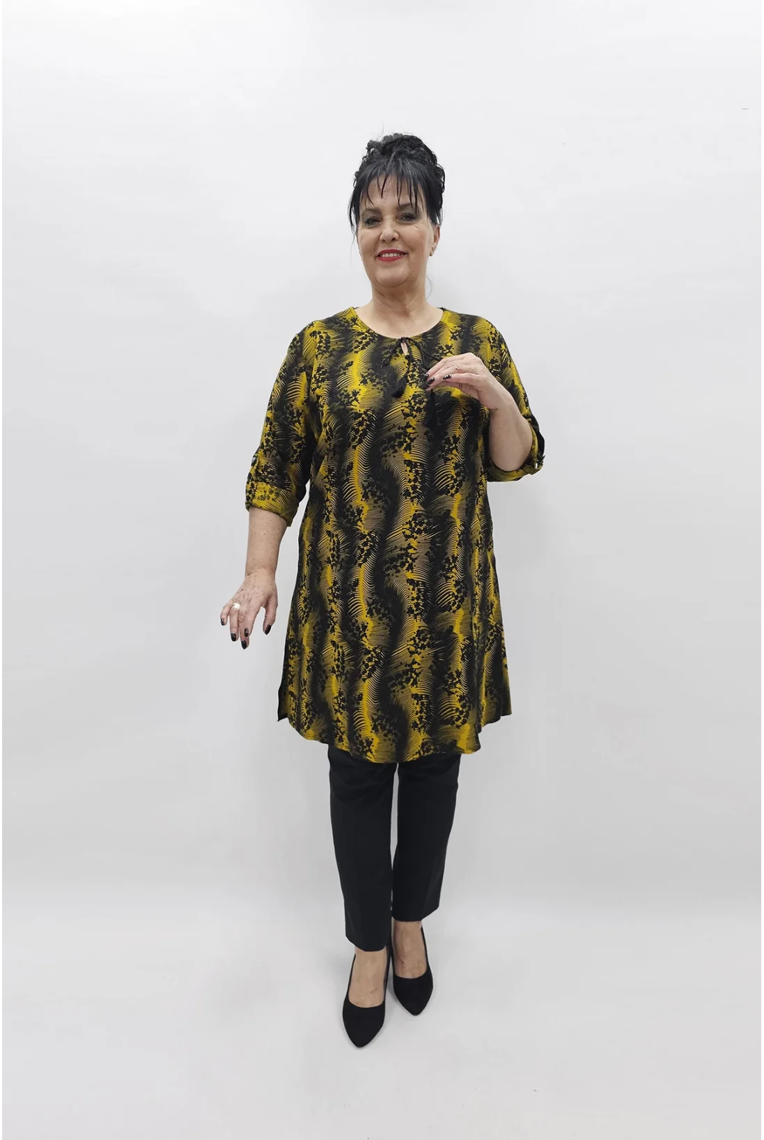 Miraggio Büyük Beden Tunik 97490 SAFRAN