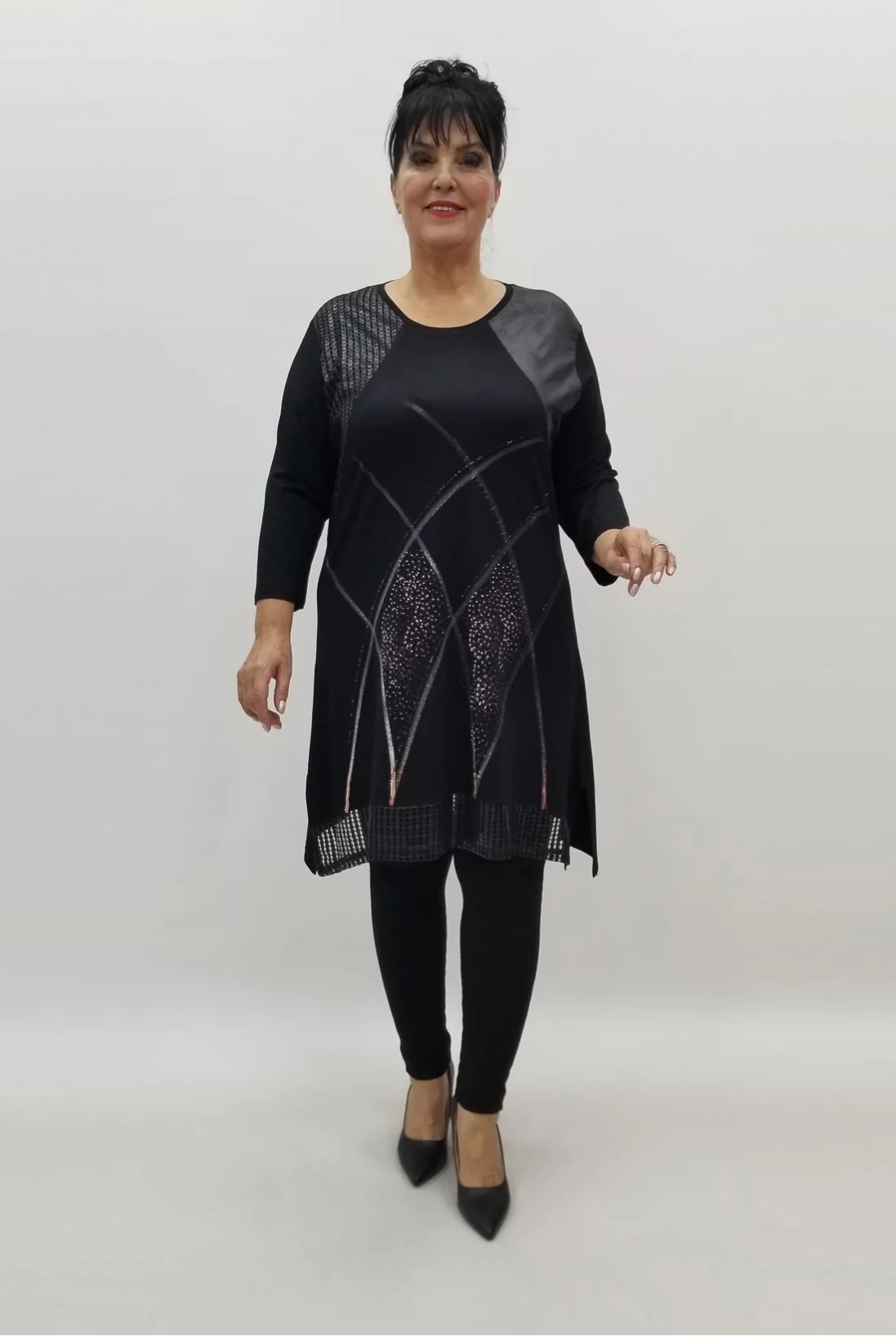 Miraggio Büyük Beden Tunik 99273 SİYAH