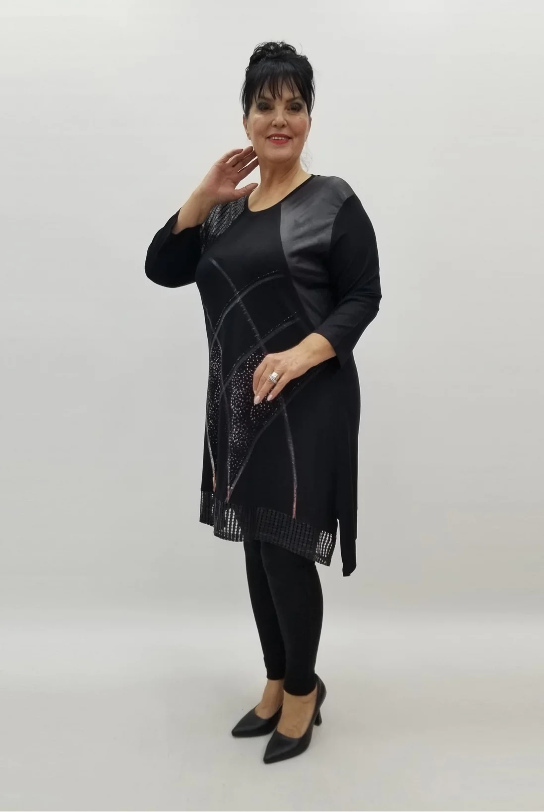 Miraggio Büyük Beden Tunik 99273 SİYAH