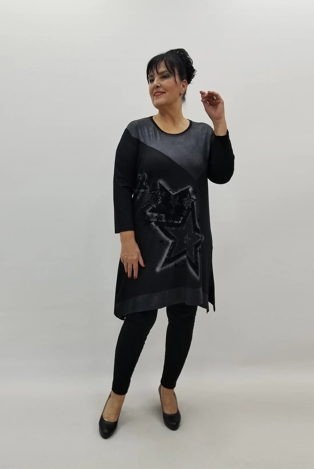 Miraggio Büyük Beden Tunik 99290 SİYAH