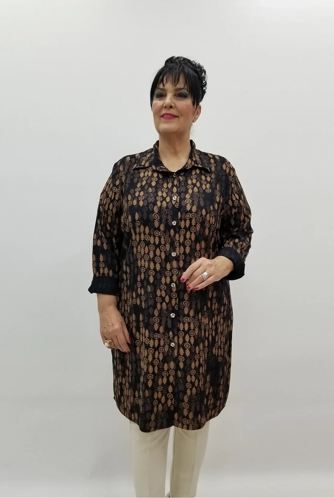 Miraggio Büyük Beden Tunik 99519 SİYAH