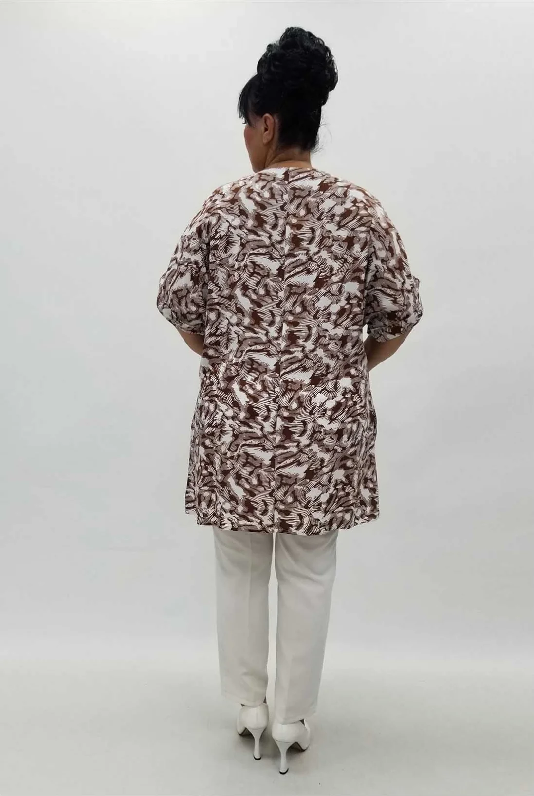 Miraggio Büyük Beden Tunik 99726 KAHVE