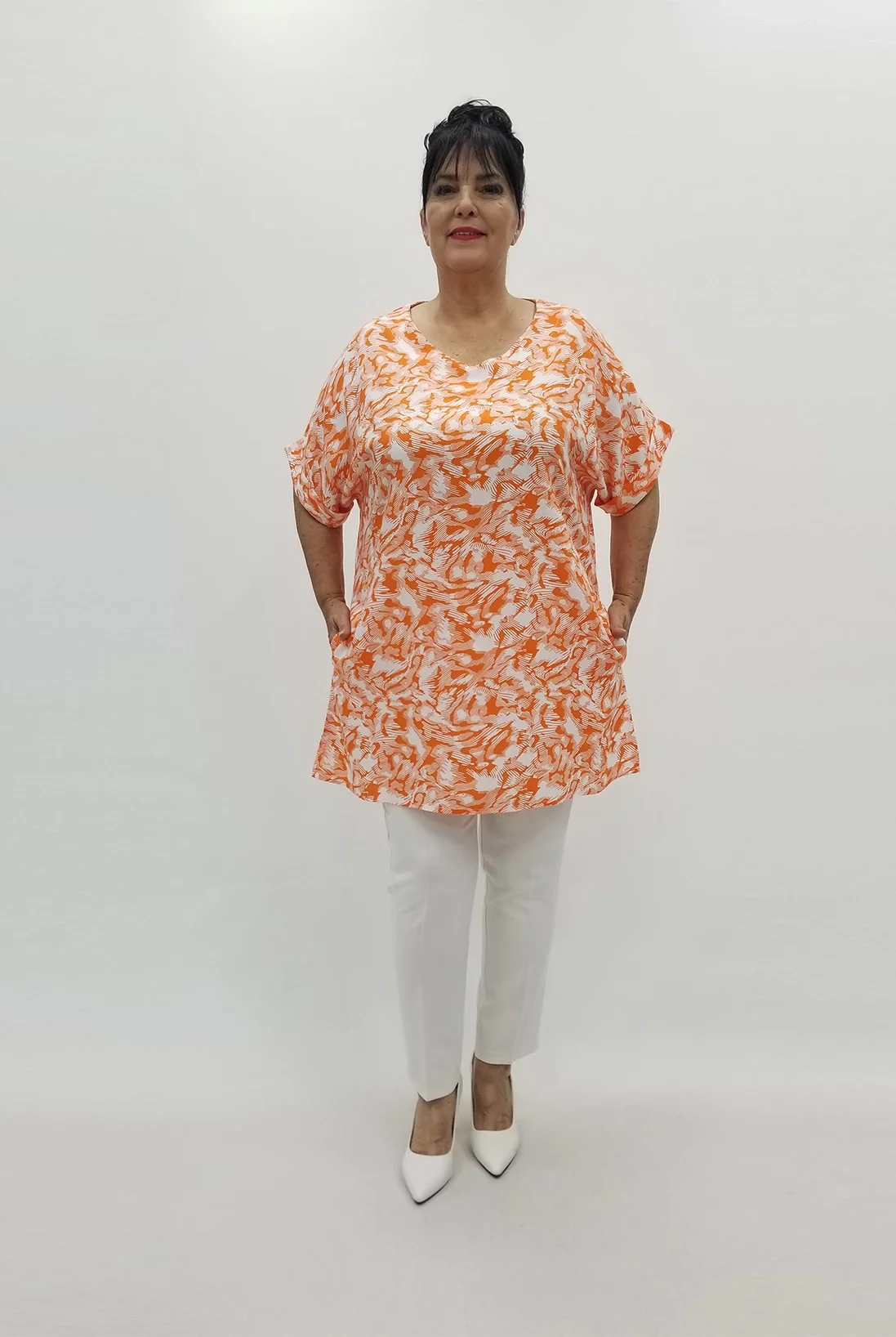 Miraggio Büyük Beden Tunik 99726 ORANJ