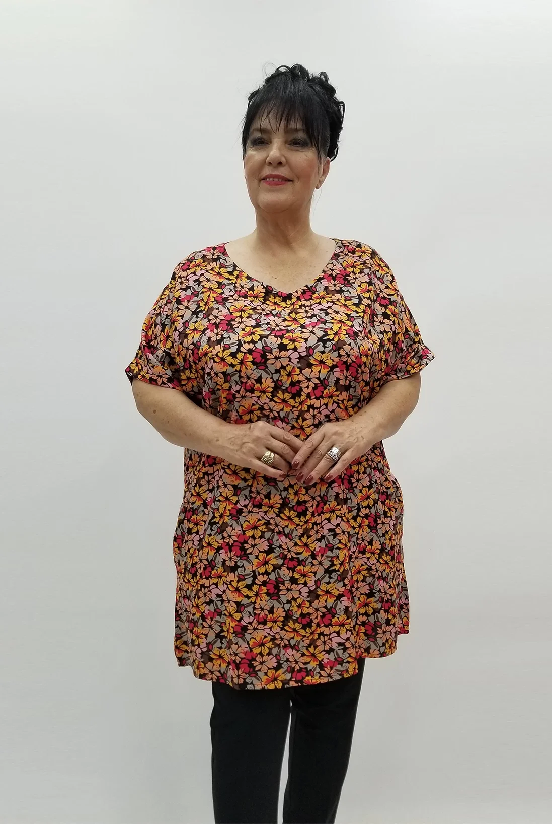 Miraggio Büyük Beden Tunik 99727 ORANJ