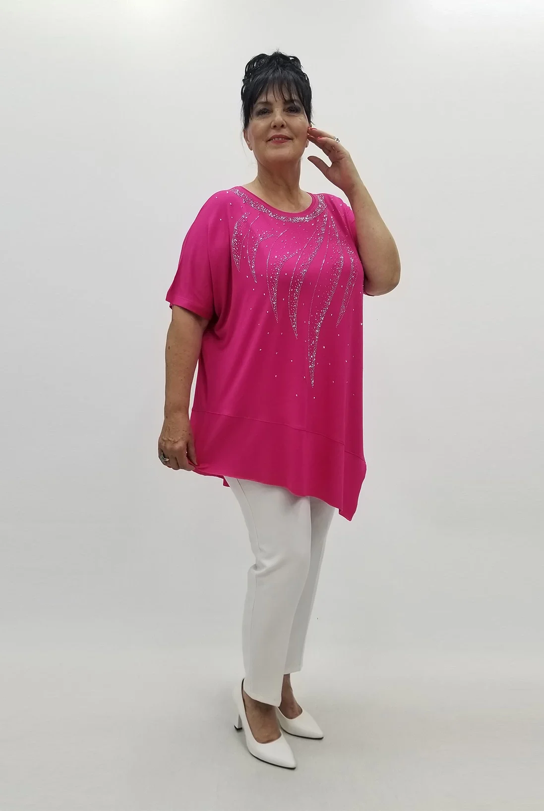 Miraggio Büyük Beden Tunik 99773 FUŞYA