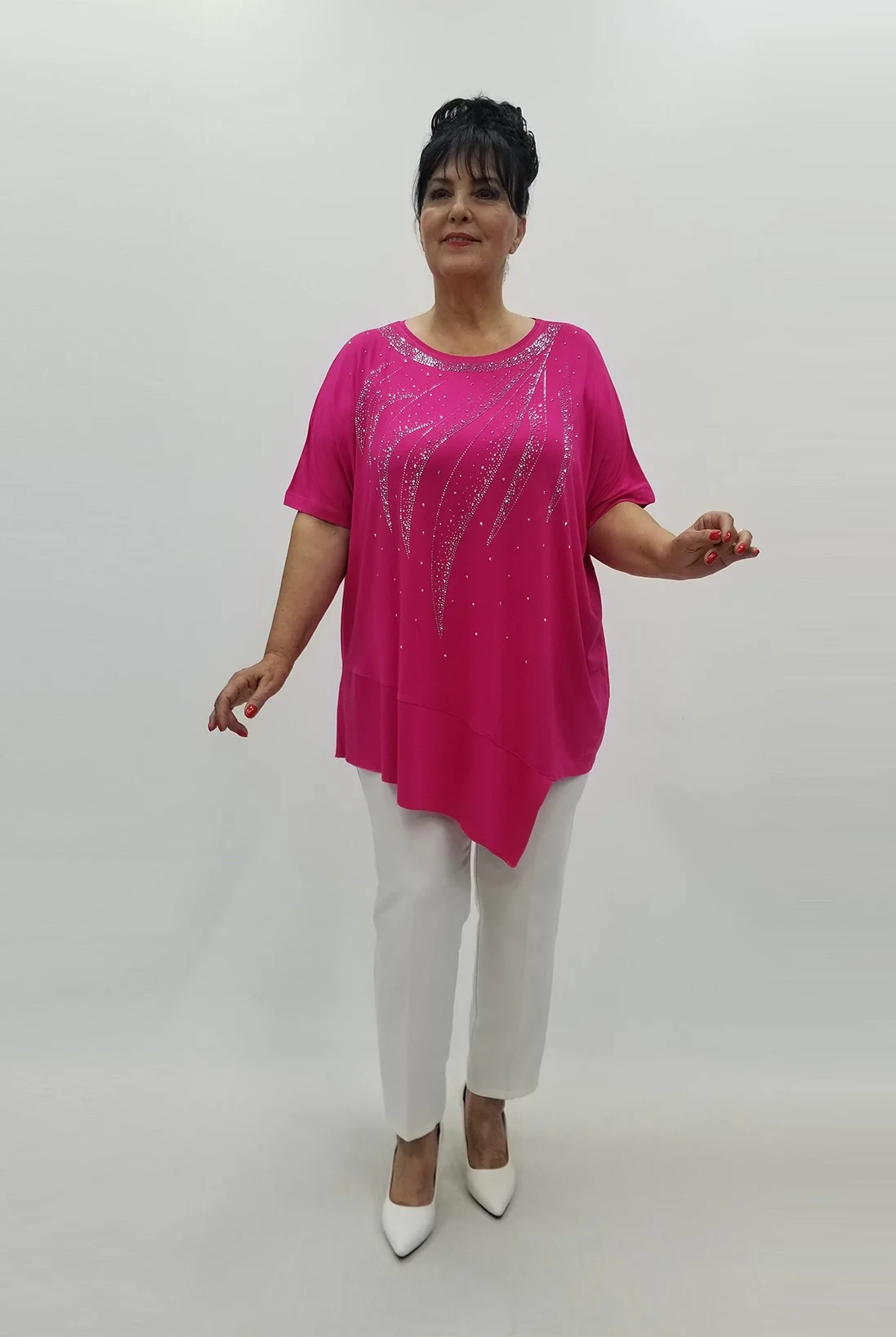 Miraggio Büyük Beden Tunik 99773 FUŞYA