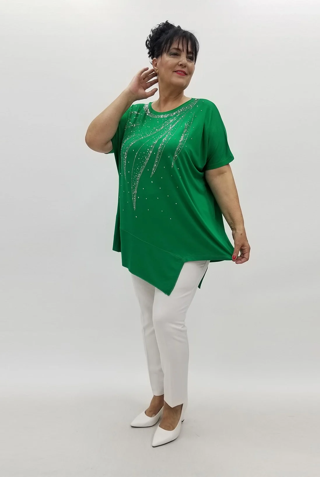 Miraggio Büyük Beden Tunik 99773 YEŞİL