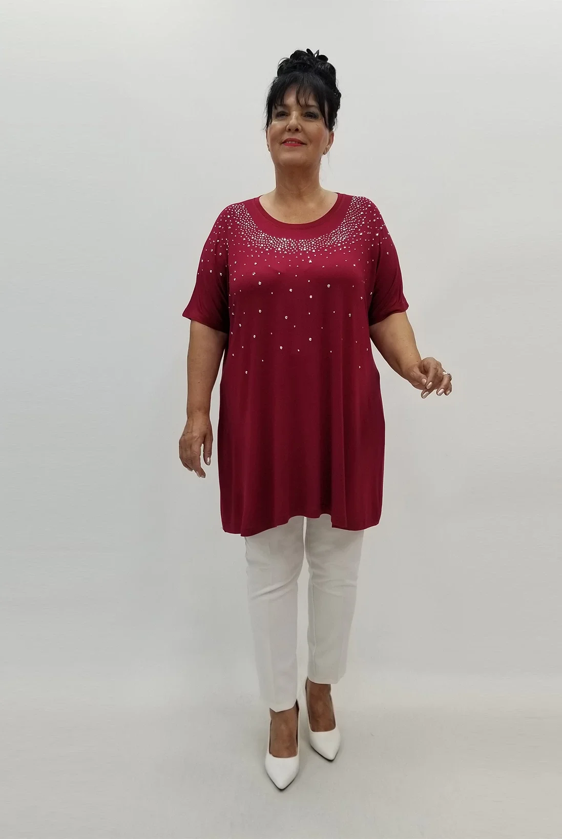 Miraggio Büyük Beden Tunik 99859 BORDO