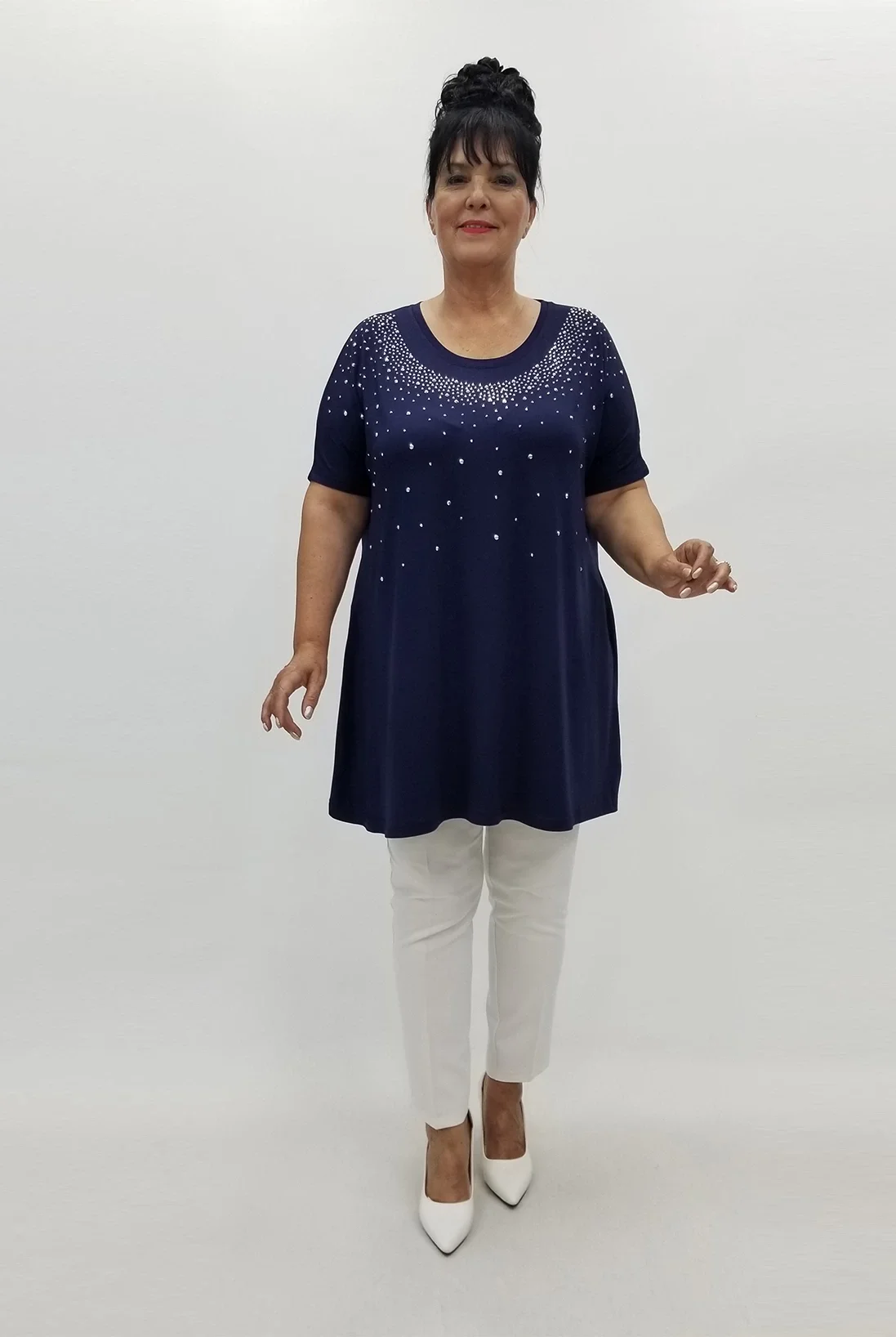 Miraggio Büyük Beden Tunik 99859 LACİVERT