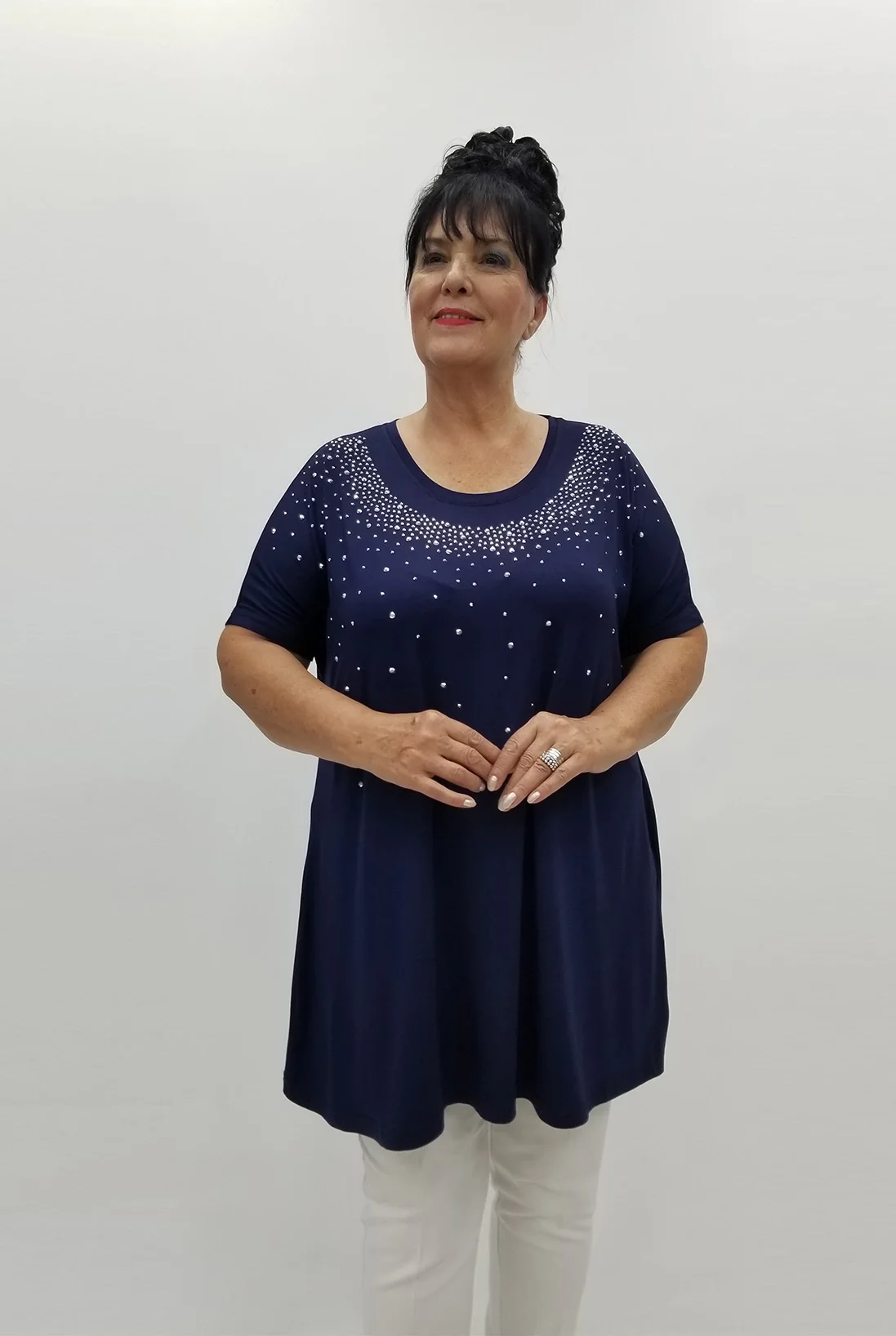 Miraggio Büyük Beden Tunik 99859 LACİVERT