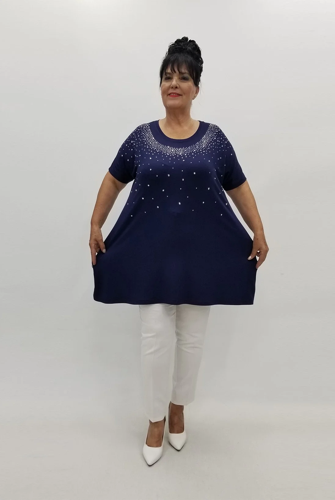 Miraggio Büyük Beden Tunik 99859 LACİVERT