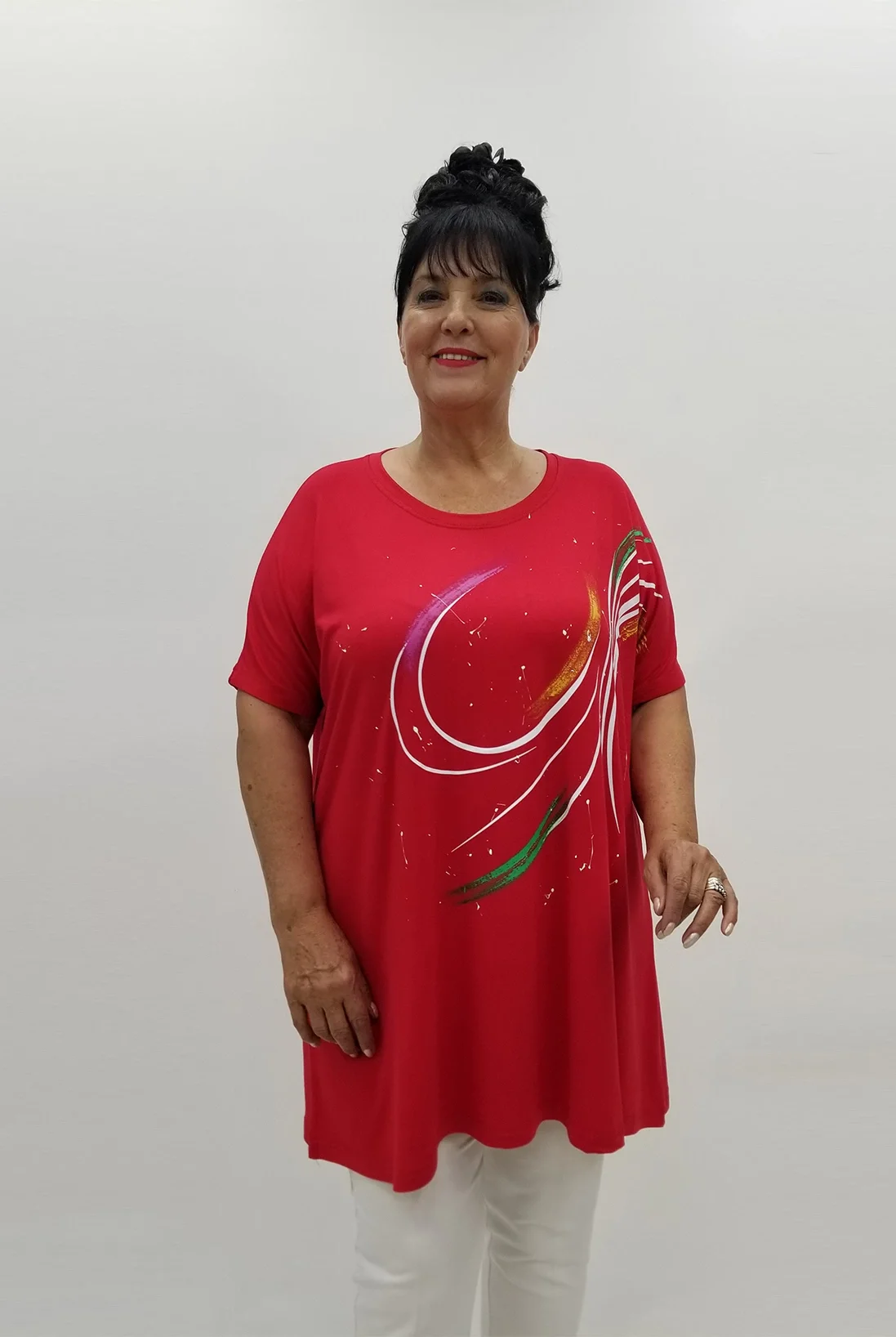 Miraggio Büyük Beden Tunik 99863 KIRMIZI