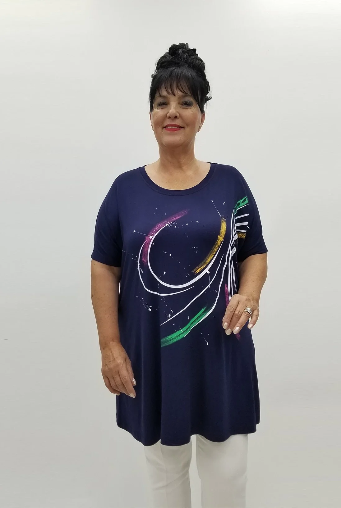 Miraggio Büyük Beden Tunik 99863 LACİVERT