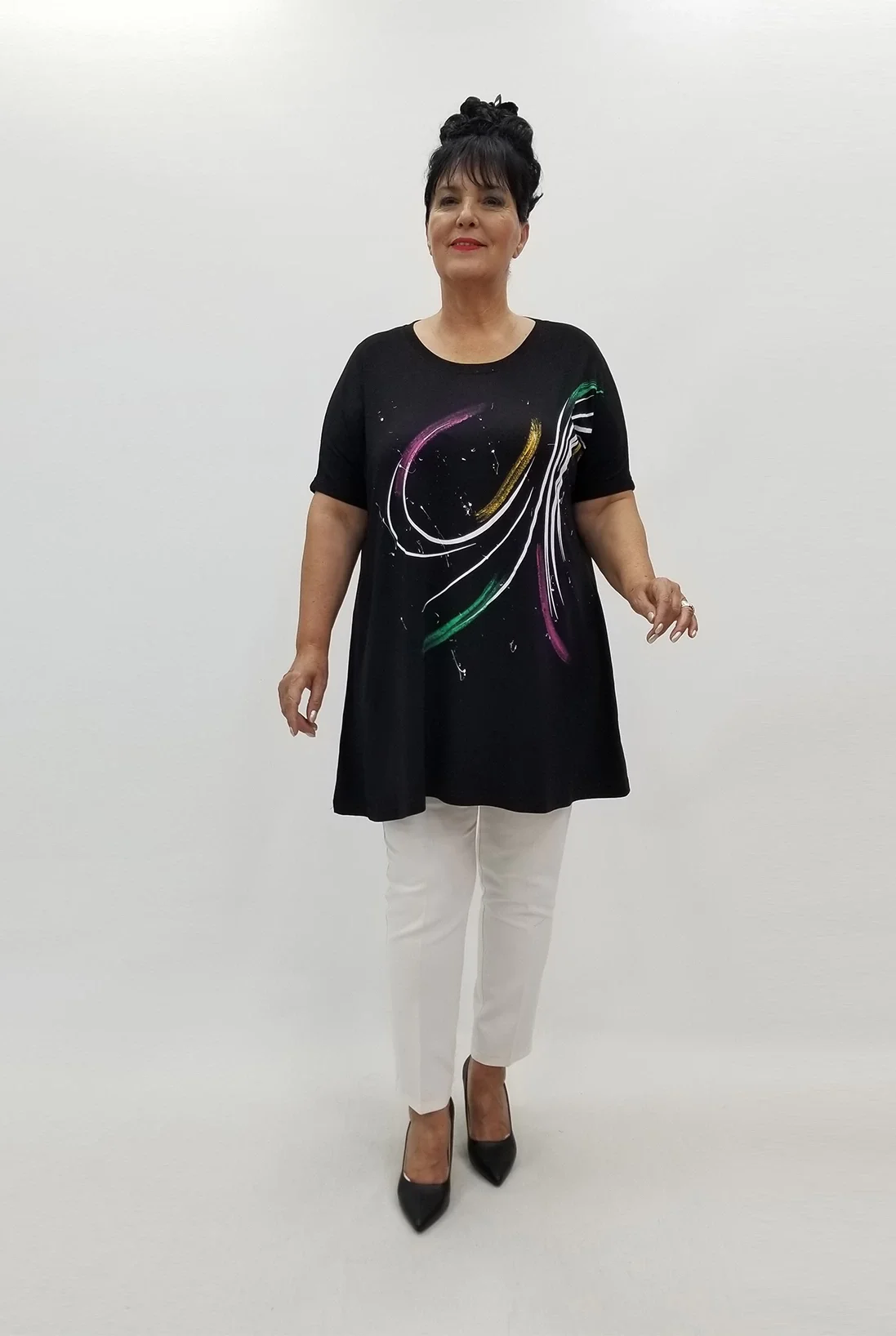 Miraggio Büyük Beden Tunik 99863 SİYAH