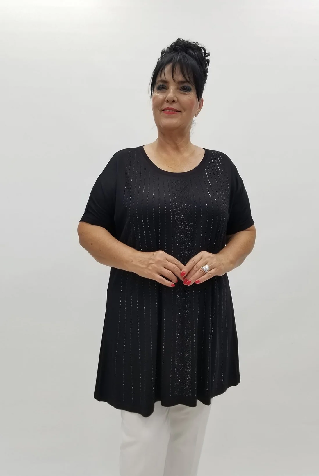 Miraggio Büyük Beden Tunik 99873 SİYAH