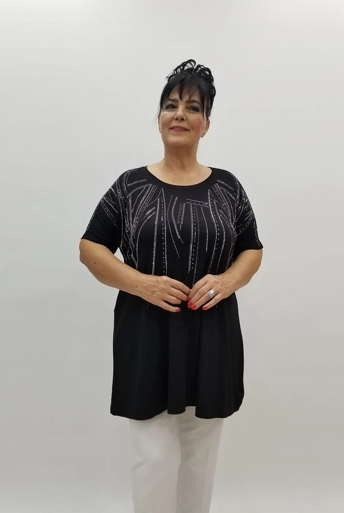 Miraggio Büyük Beden Tunik 99874 SİYAH