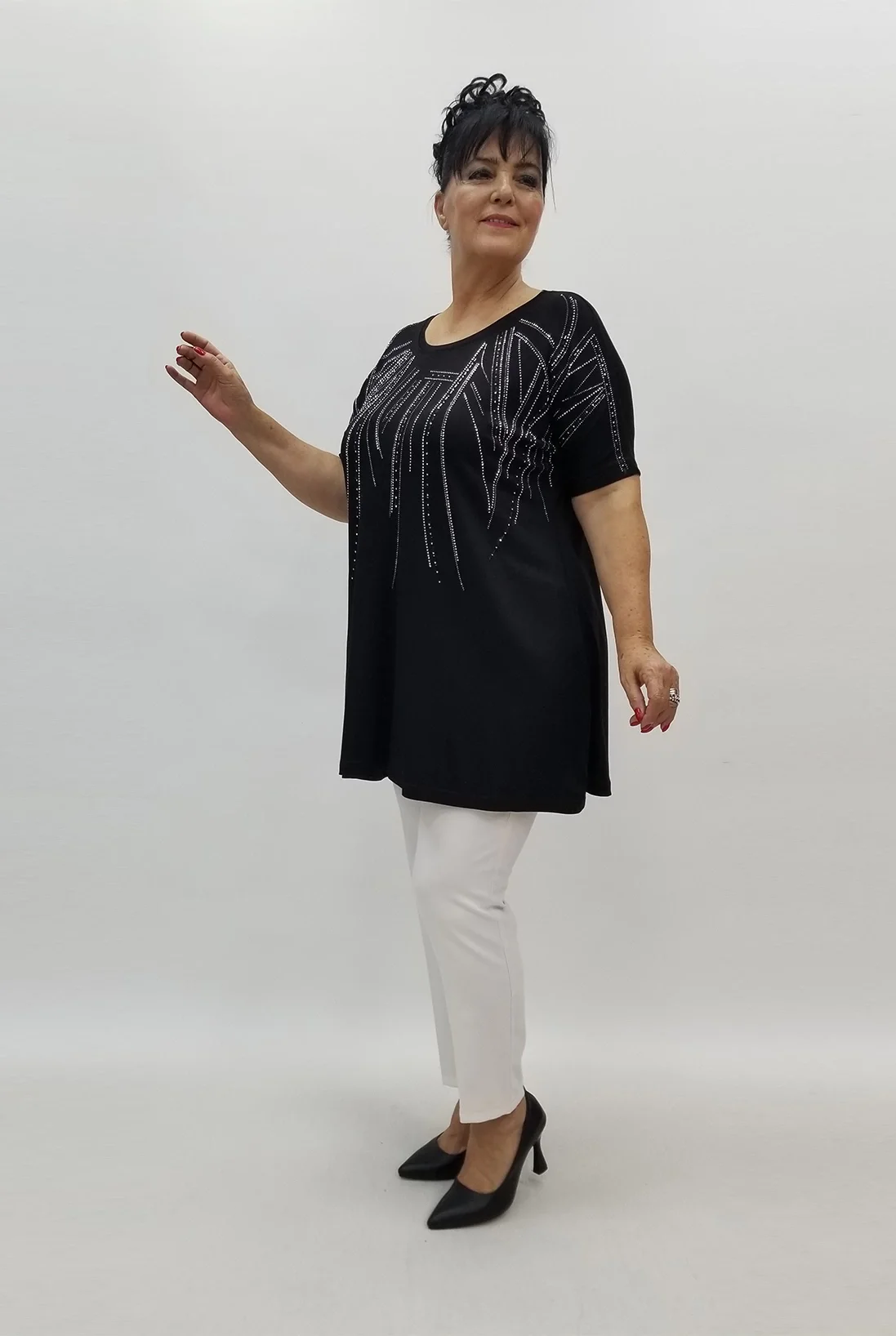 Miraggio Büyük Beden Tunik 99874 SİYAH