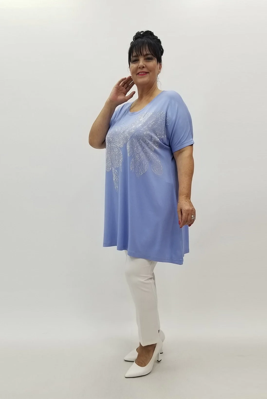 Miraggio Büyük Beden Tunik 99875 A-MAVİ