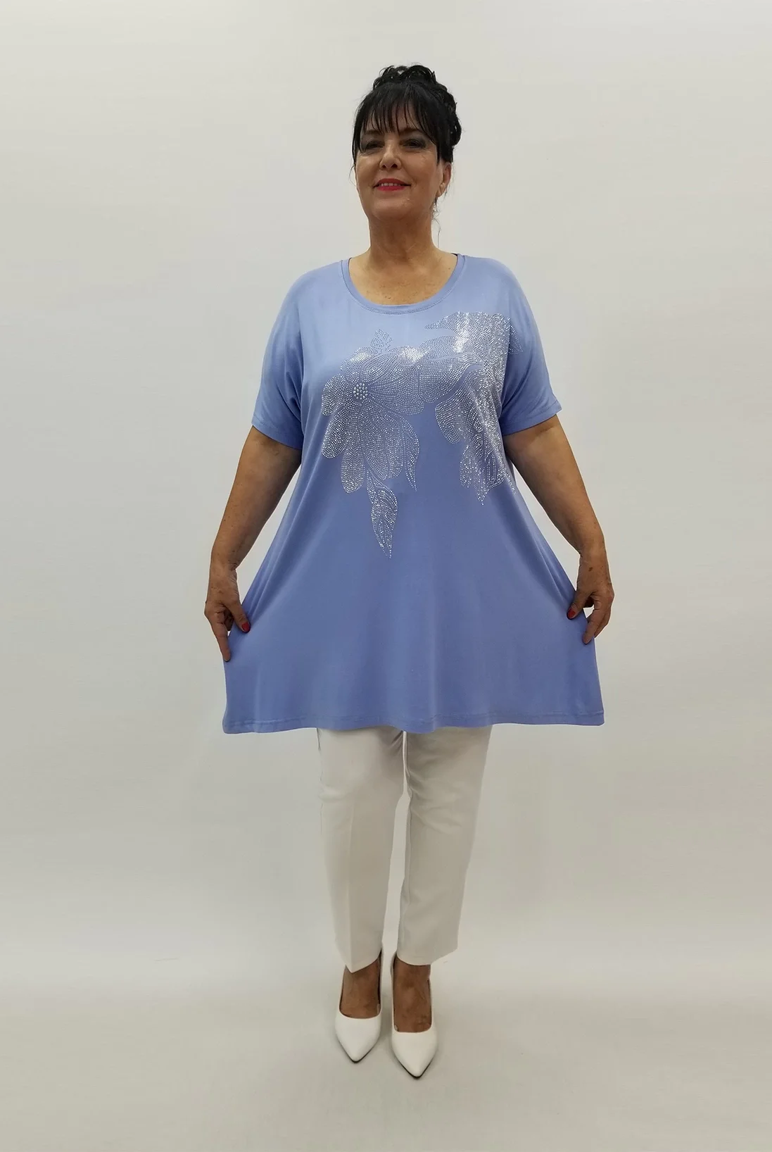Miraggio Büyük Beden Tunik 99875 A-MAVİ
