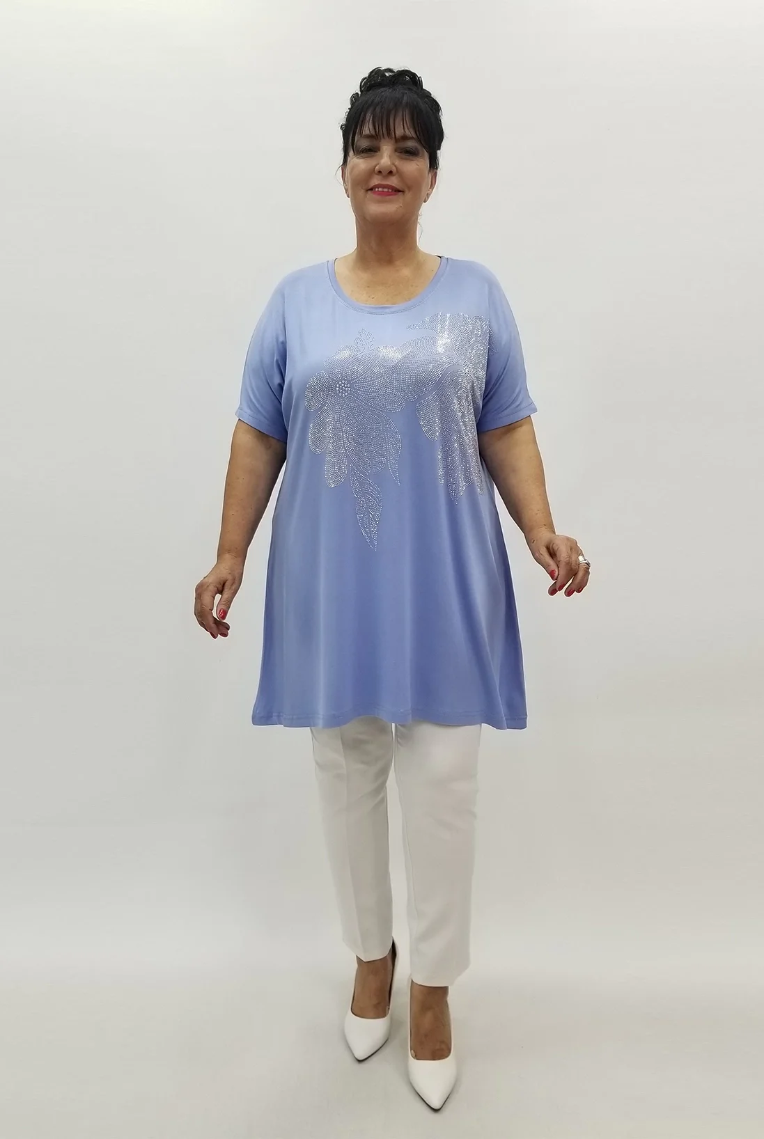 Miraggio Büyük Beden Tunik 99875 A-MAVİ