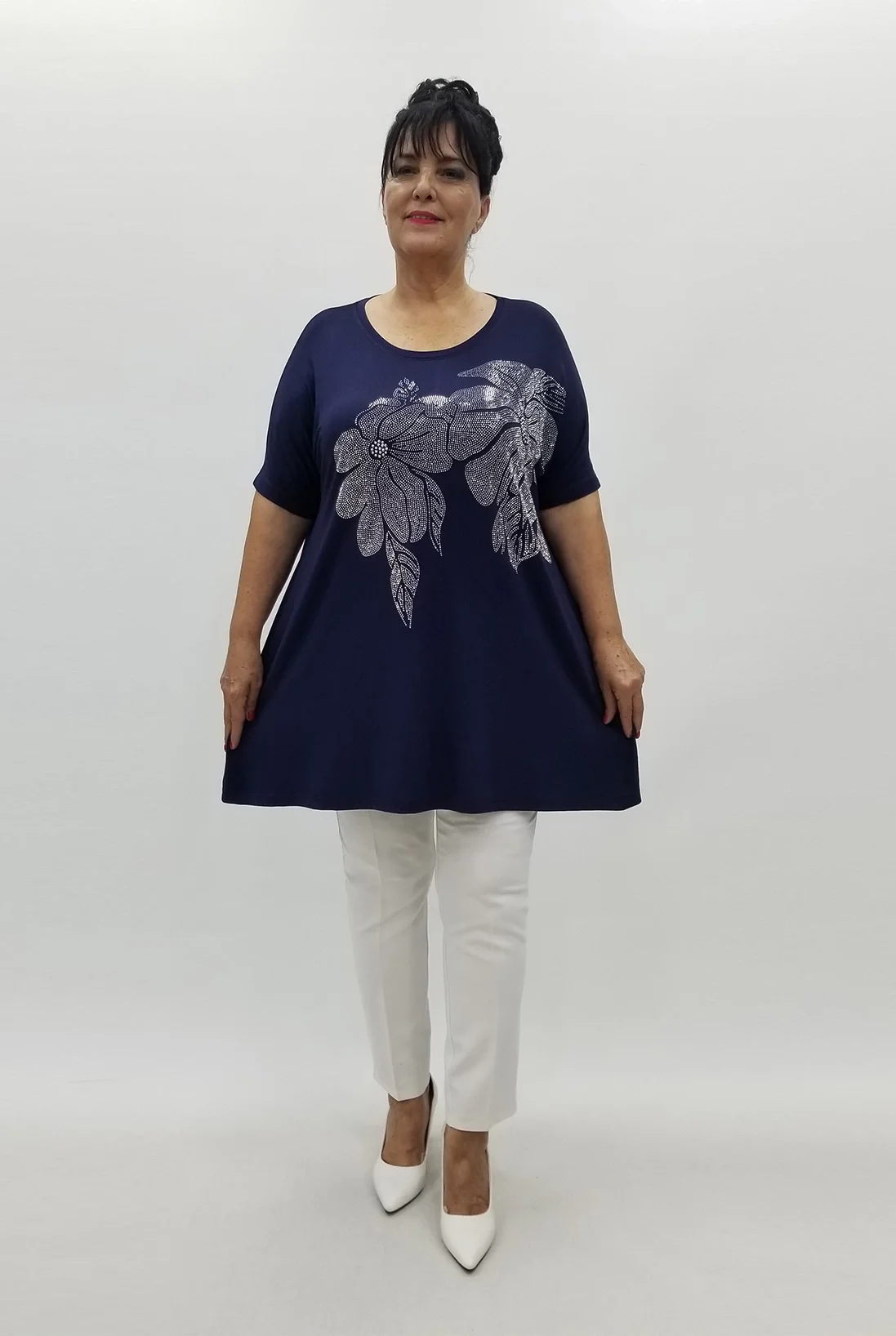 Miraggio Büyük Beden Tunik 99875 LACİVERT